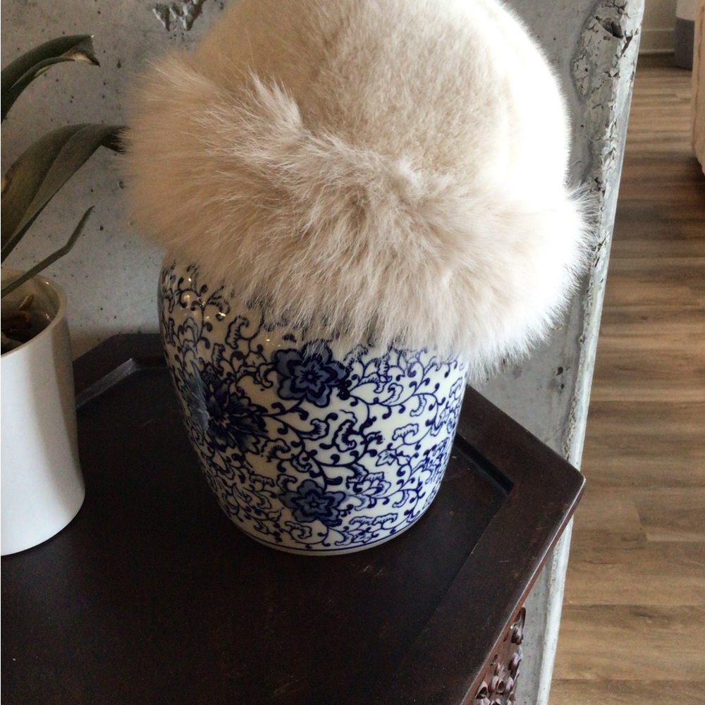 Genuine White Fur Hat